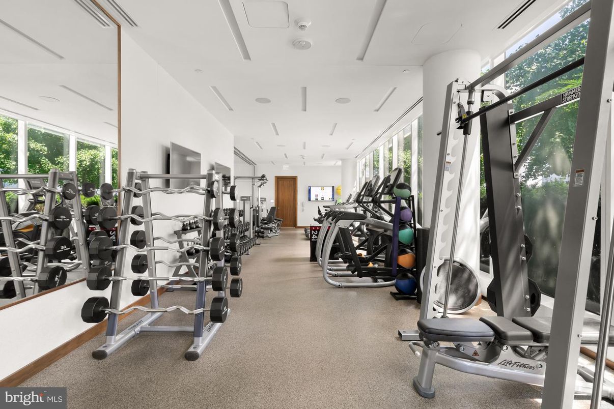 Fitness Equipment, Gym, Interior, Recessed Lighting
