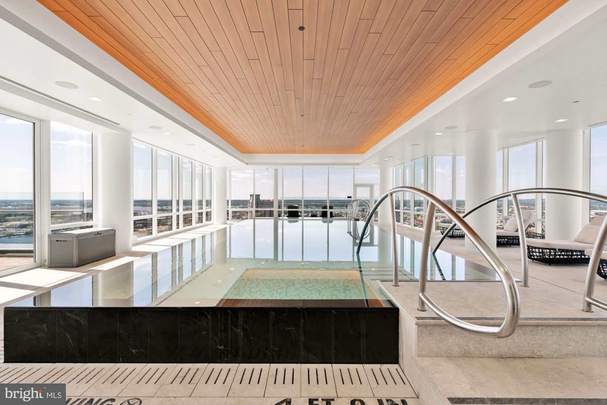 Interior, Pool, Recessed Lighting, Wooden Ceilings