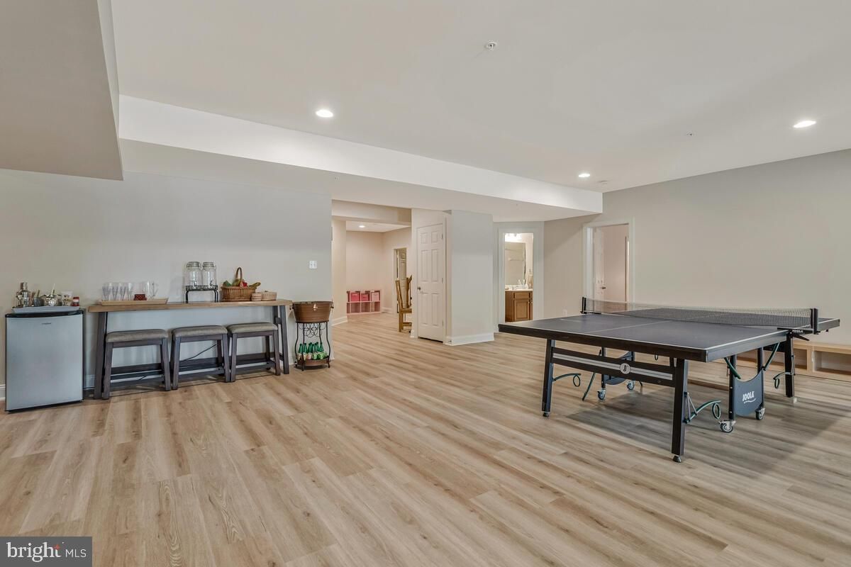 Game Room, Interior, Recessed Lighting, Wood Texture Flooring