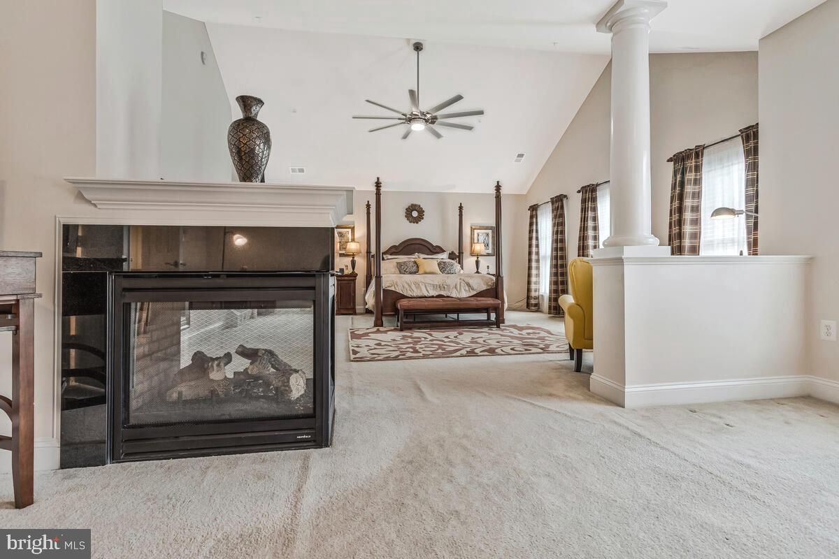 Bedroom, Fireplace, Interior
