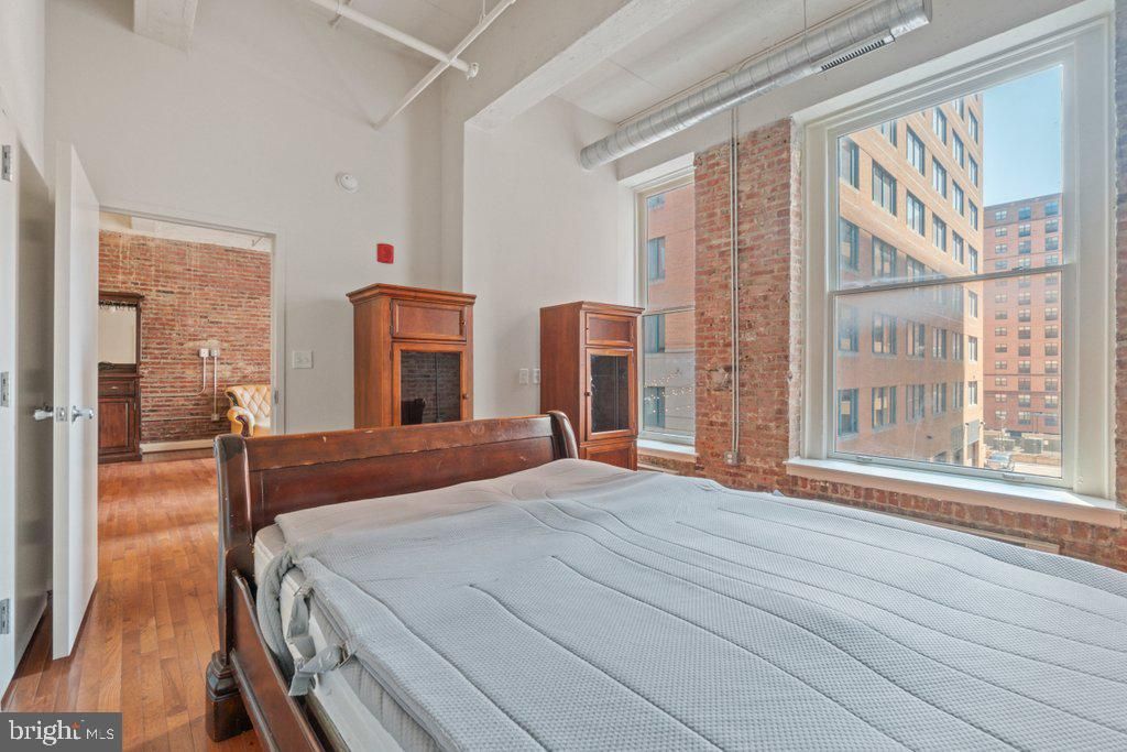 Bedroom, Fireplace, Interior, Stone Walls, Wood Texture Flooring