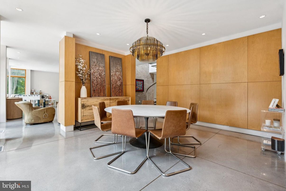 Chandelier, Dining room, Interior, Recessed Lighting