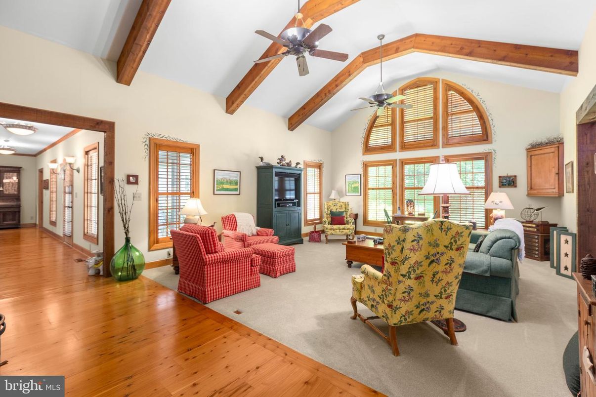 Fireplace, Interior, Living room, Wooden Beams, Wood Texture Flooring