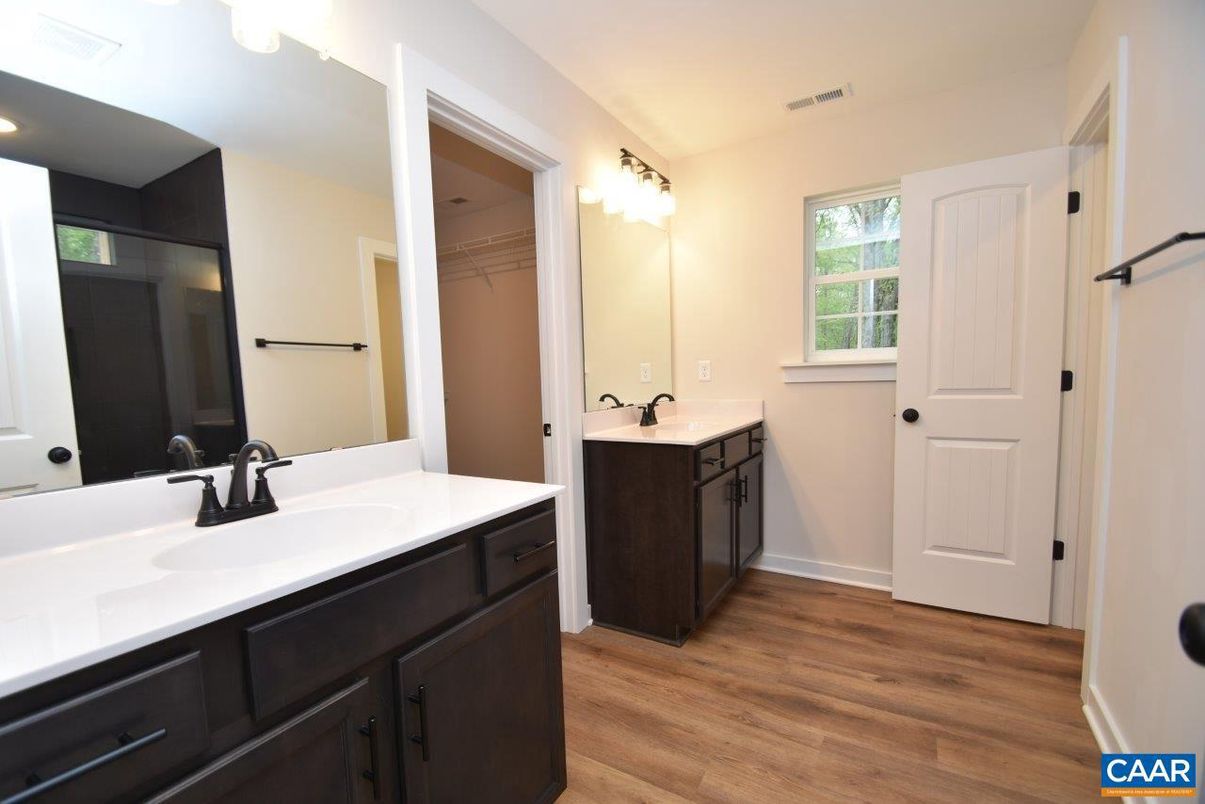 Bathroom, Dual Sink Vanities, Interior, Wood Texture Flooring