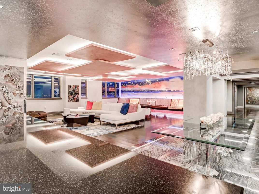 Chandelier, Interior, Living room, Recessed Lighting, Water