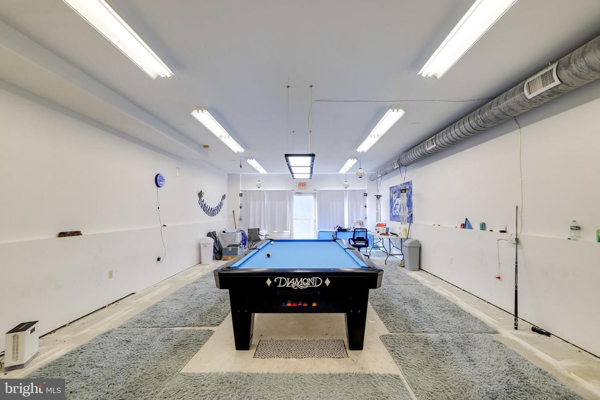 Billiard Table, Game Room, Interior, Pendant Lights