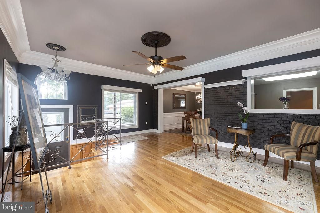 Chandelier, Interior, Stone Walls, Wood Texture Flooring