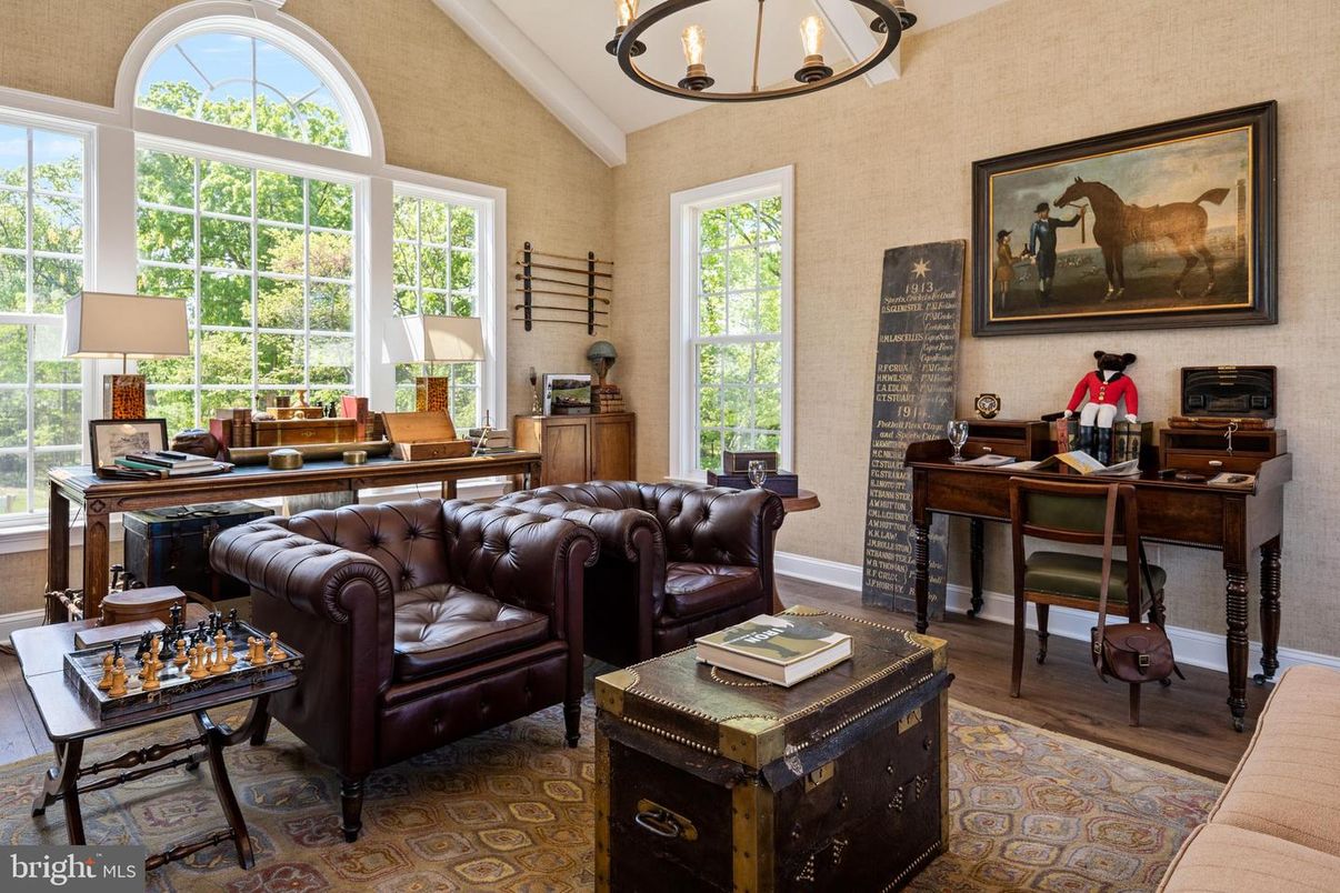Chandelier, Home Office, Interior, Living room, Wood Texture Flooring