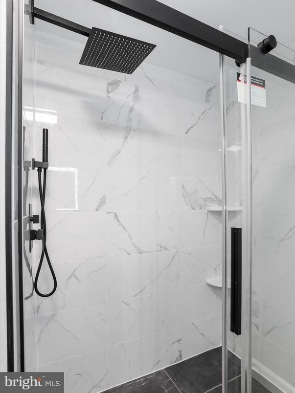 Bathroom, Glass Shower, Interior, Marble Walls