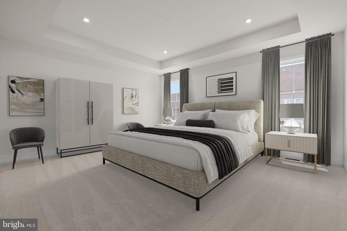 Bedroom, Interior, Recessed Lighting