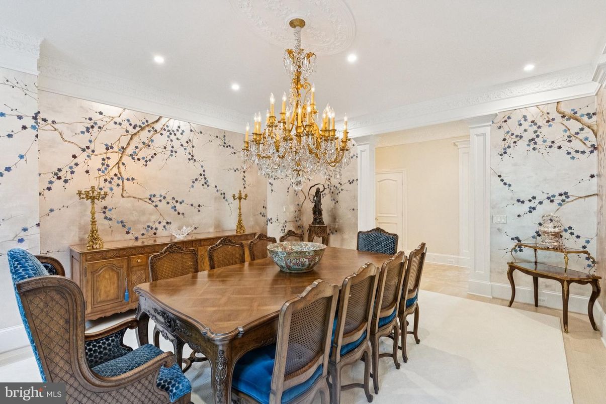 Chandelier, Dining room, Interior, Recessed Lighting