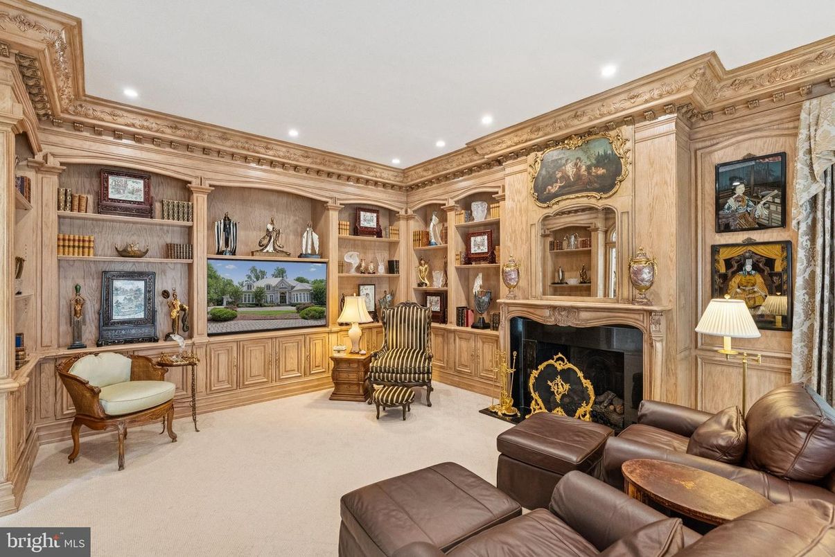 Fireplace, Home Office, Interior, Living room, Recessed Lighting