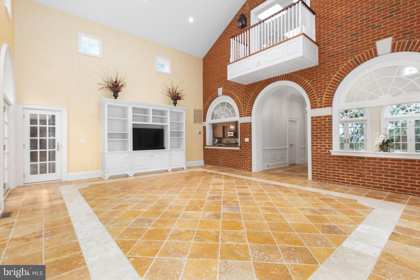 Fireplace, Interior, Recessed Lighting, Stone Walls