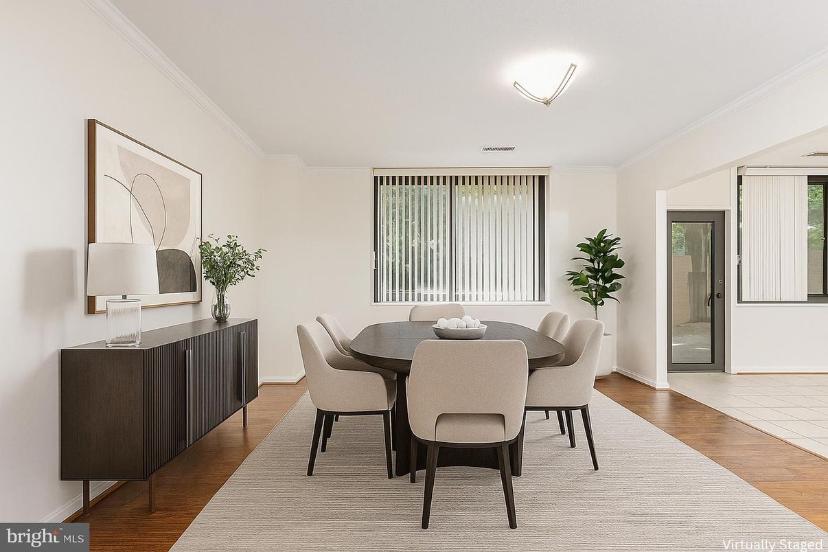 Dining room, Interior, Wood Texture Flooring