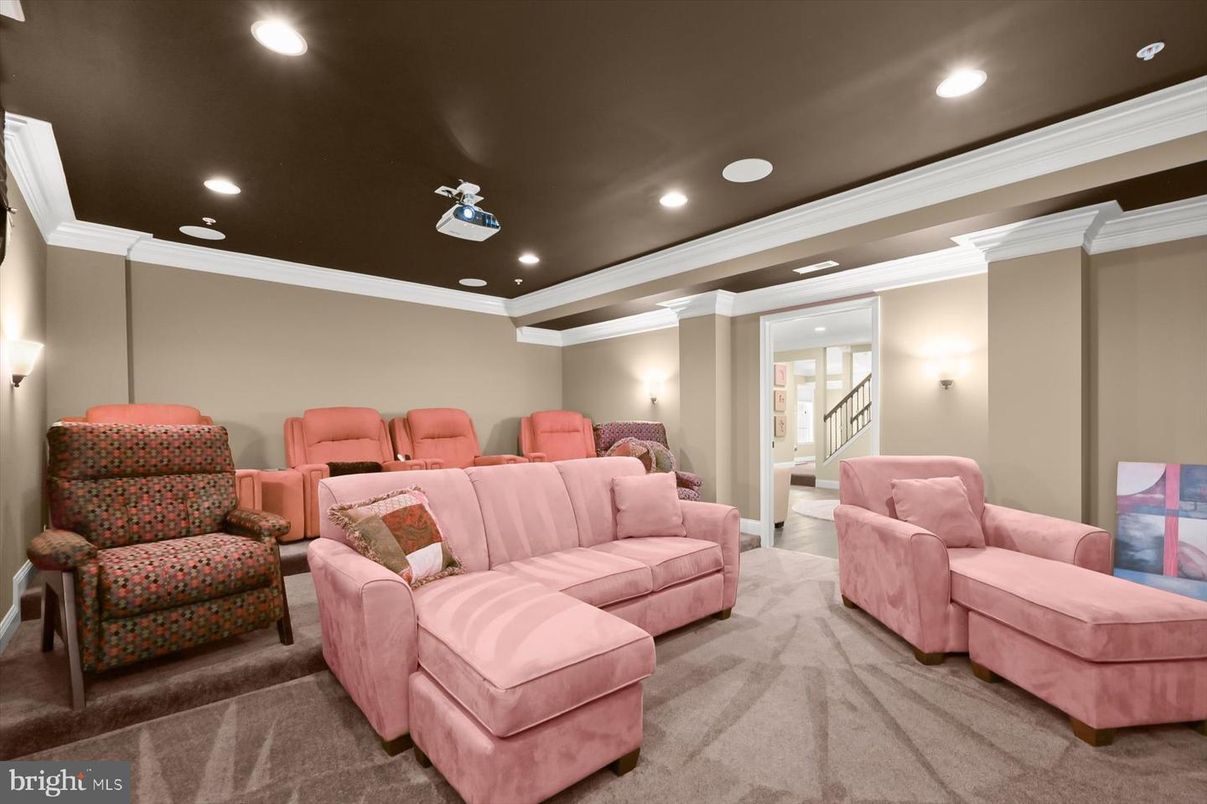 Home Theatre Room, Interior, Recessed Lighting, Theatre Room