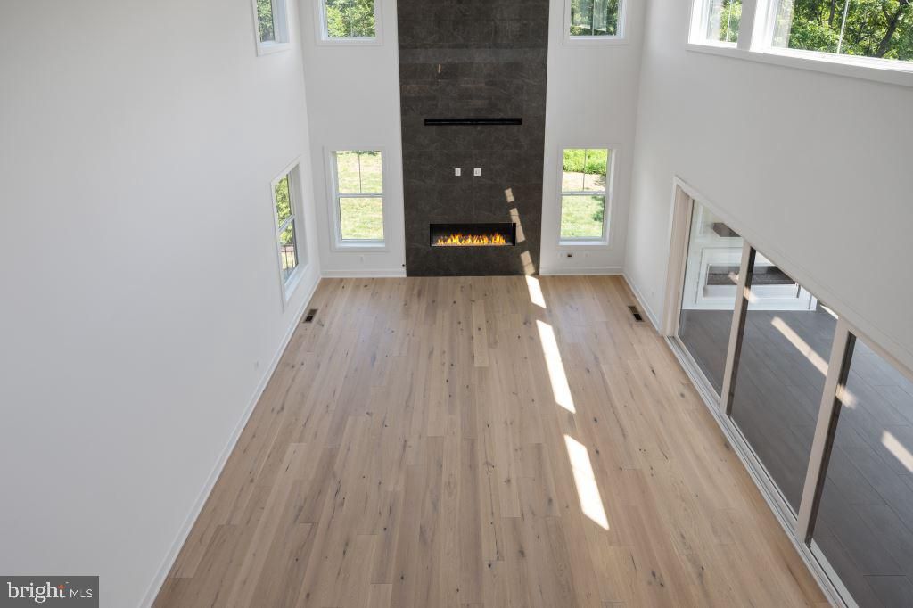 Empty room, Fireplace, Interior, Wood Texture Flooring