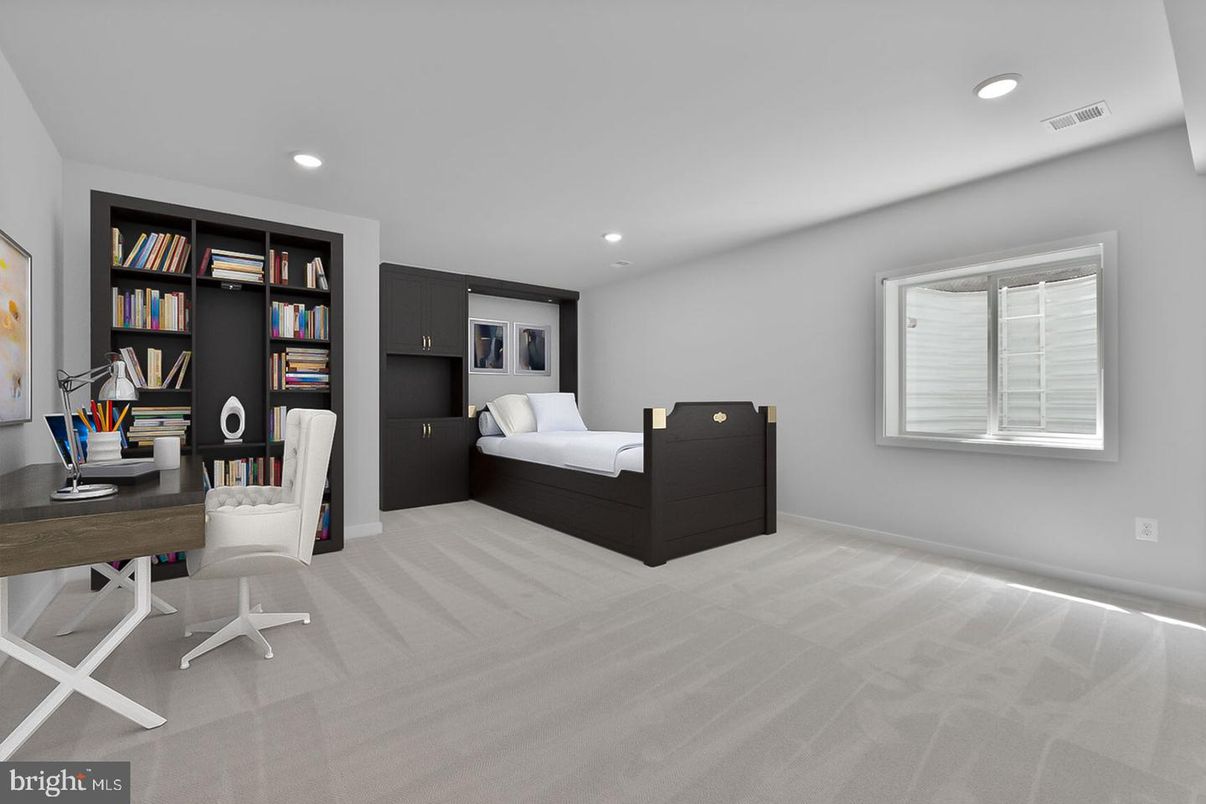 Bedroom, Home Office, Interior, Recessed Lighting