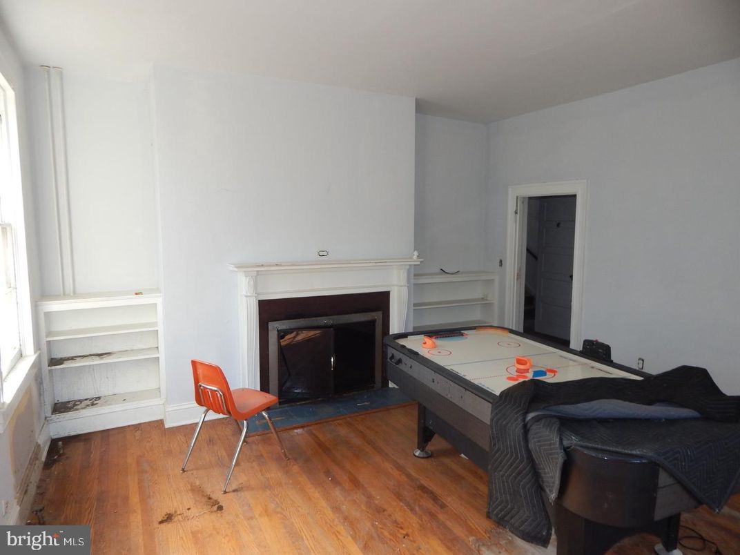 Fireplace, Game Room, Interior, Wood Texture Flooring