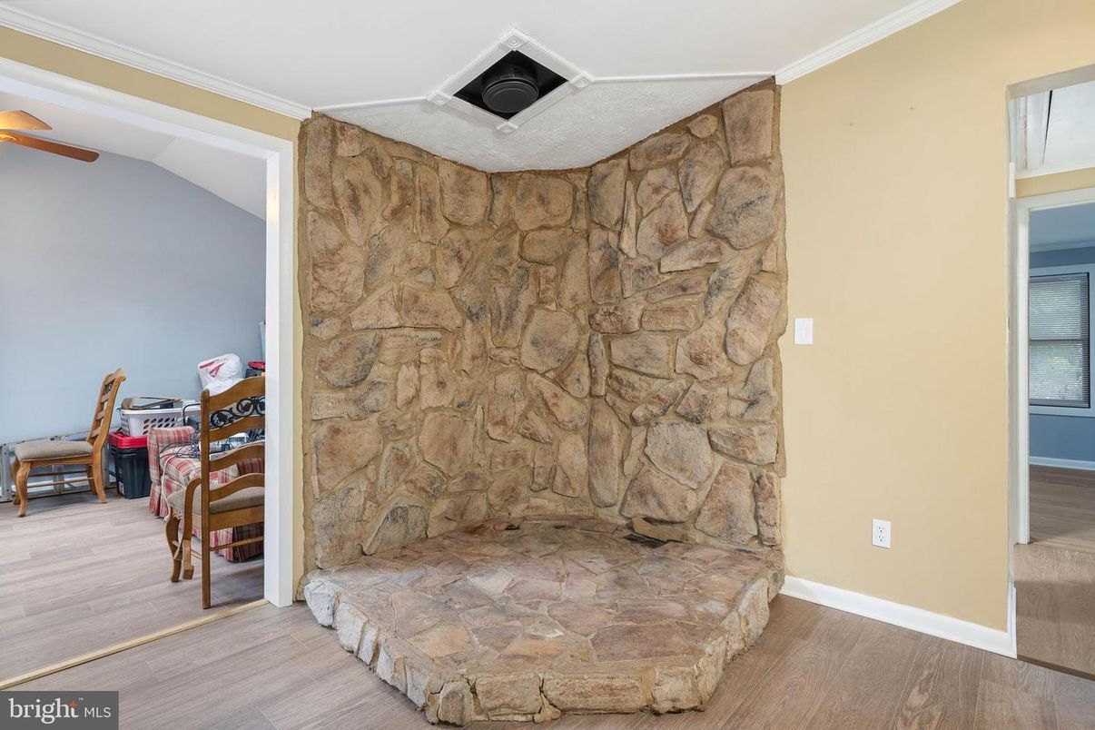 Interior, Stone Walls, Wood Texture Flooring