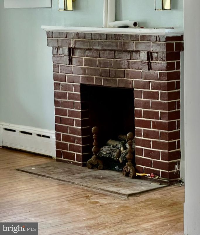 Fireplace, Interior, Stone Walls, Wood Texture Flooring