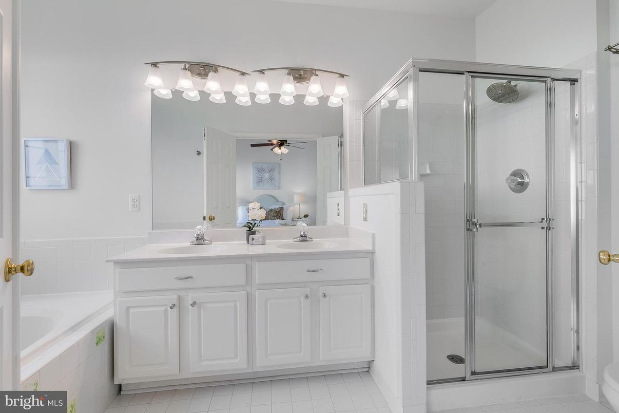 Bathroom, Dual Sink Vanities, Glass Shower, Interior
