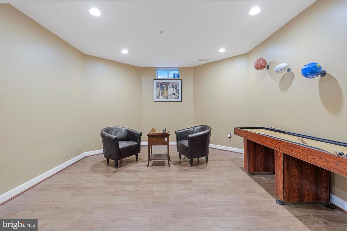 Game Room, Interior, Recessed Lighting, Wood Texture Flooring