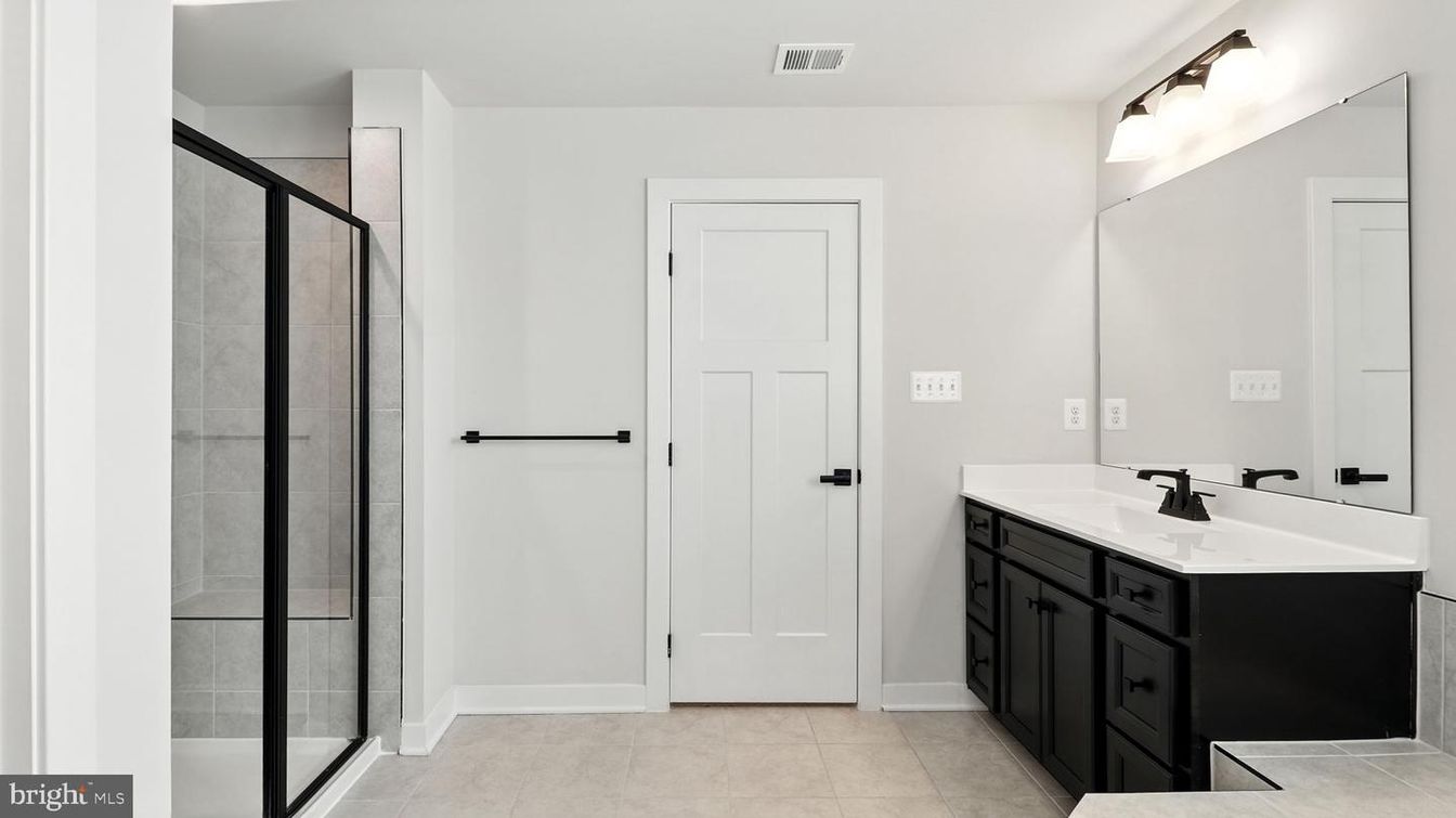 Bathroom, Dual Sink Vanities, Glass Shower, Interior