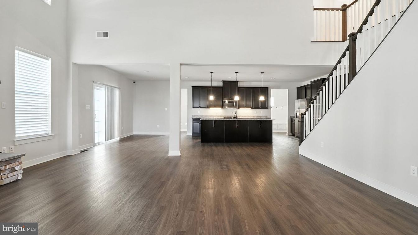 Interior, Kitchen, Pendant Lights, Stainless Steel Appliances, Wood Texture Flooring