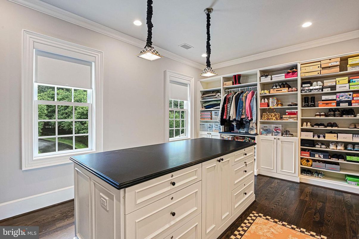 Interior, Pendant Lights, Recessed Lighting, Walk-in Closets, Wood Texture Flooring