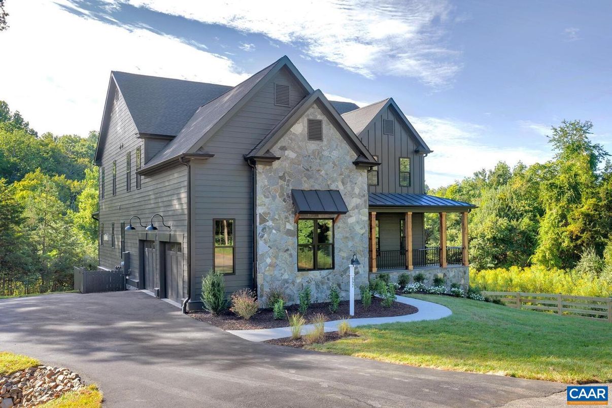 Attached, Backyard, Exterior, Facade, Farmhouse