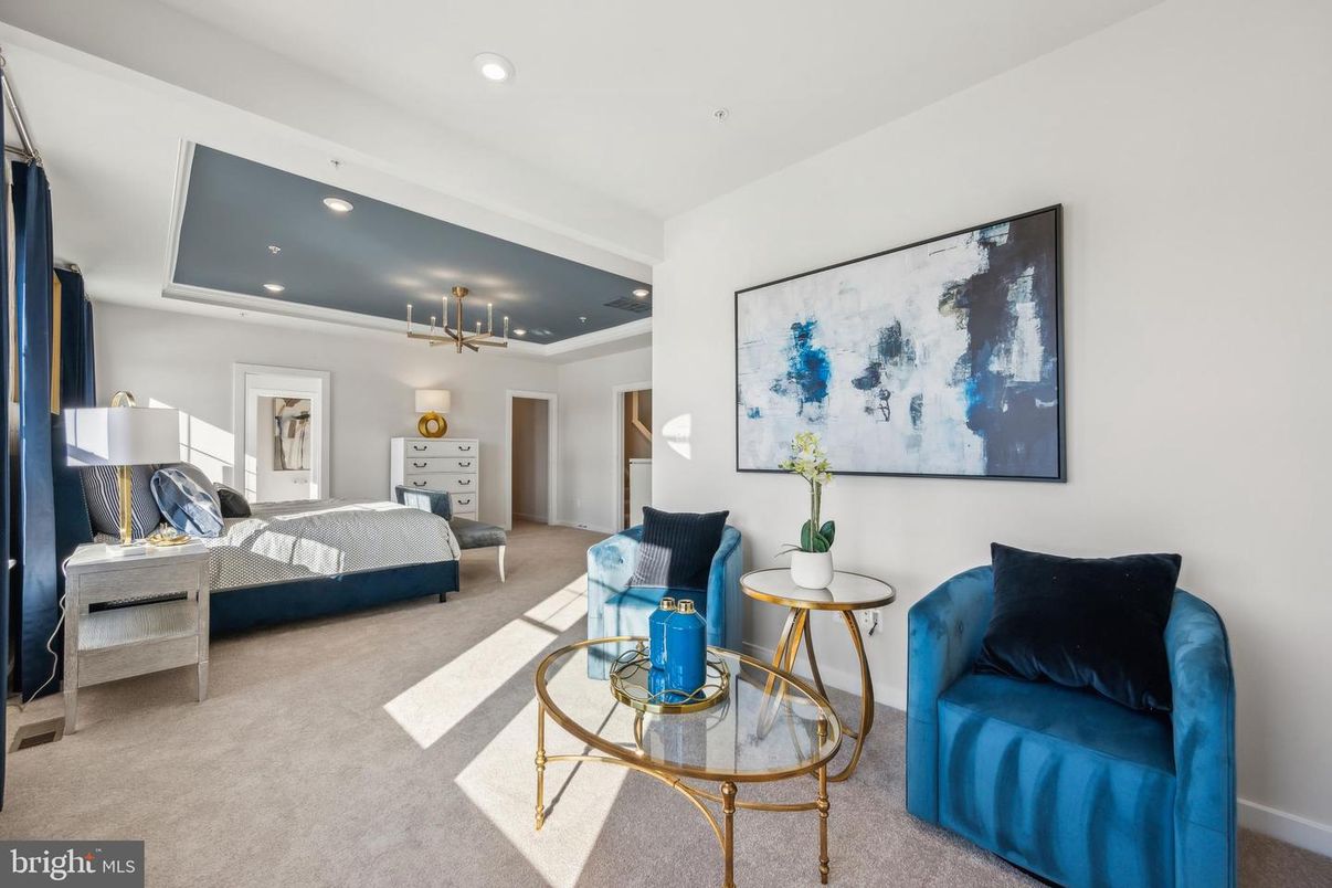 Bedroom, Interior, Pendant Lights, Recessed Lighting