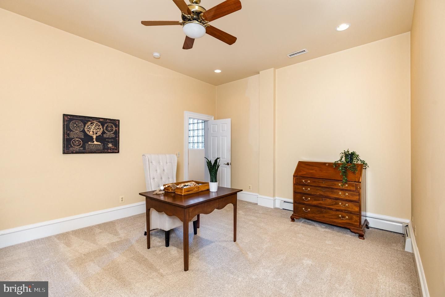 Home Office, Interior, Recessed Lighting