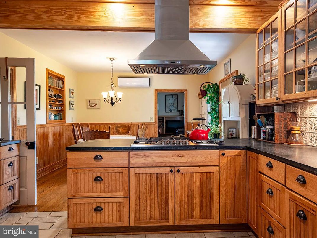 Chandelier, Interior, Kitchen, Pendant Lights, Wood Texture Flooring