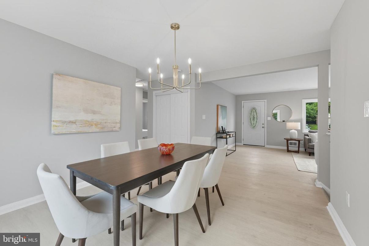 Chandelier, Dining room, Interior, Pendant Lights, Wood Texture Flooring