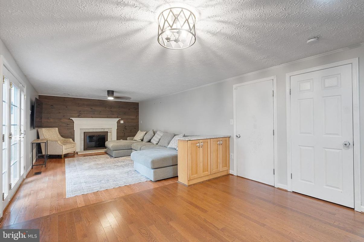 Fireplace, Interior, Living room, Wood Texture Flooring, Wooden Walls