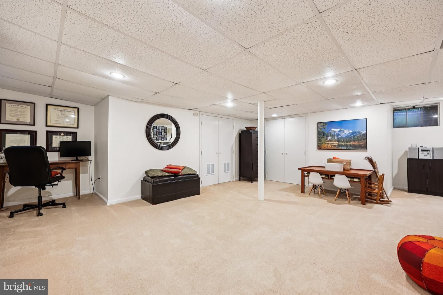 Home Office, Interior, Recessed Lighting