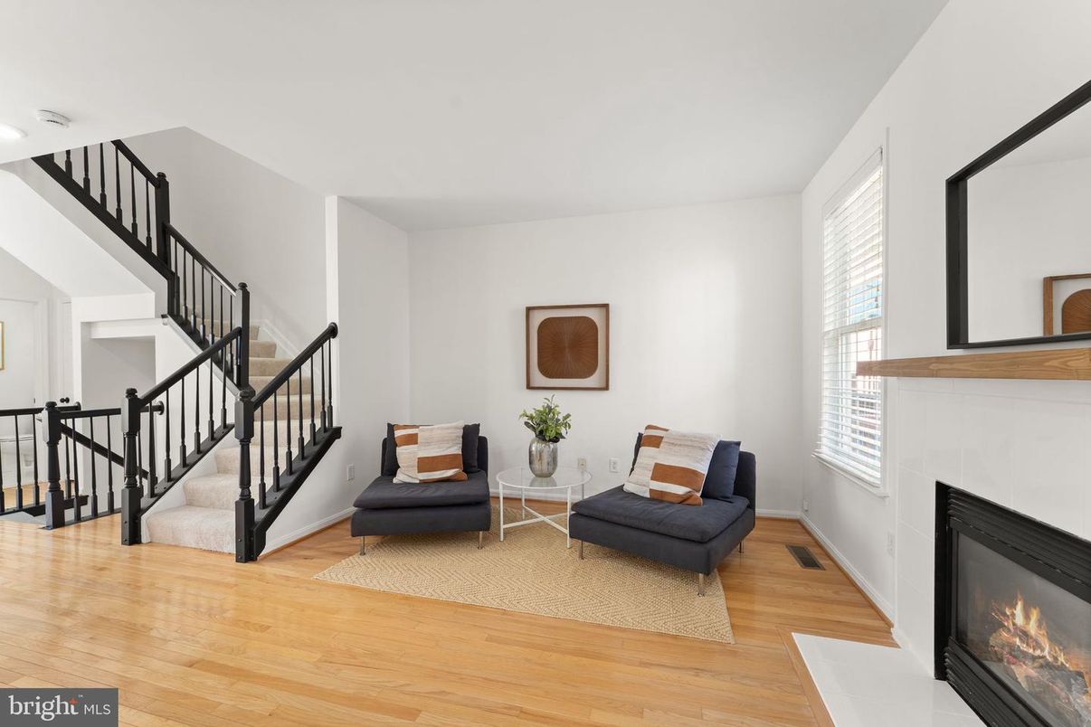 Fireplace, Interior, Wood Texture Flooring