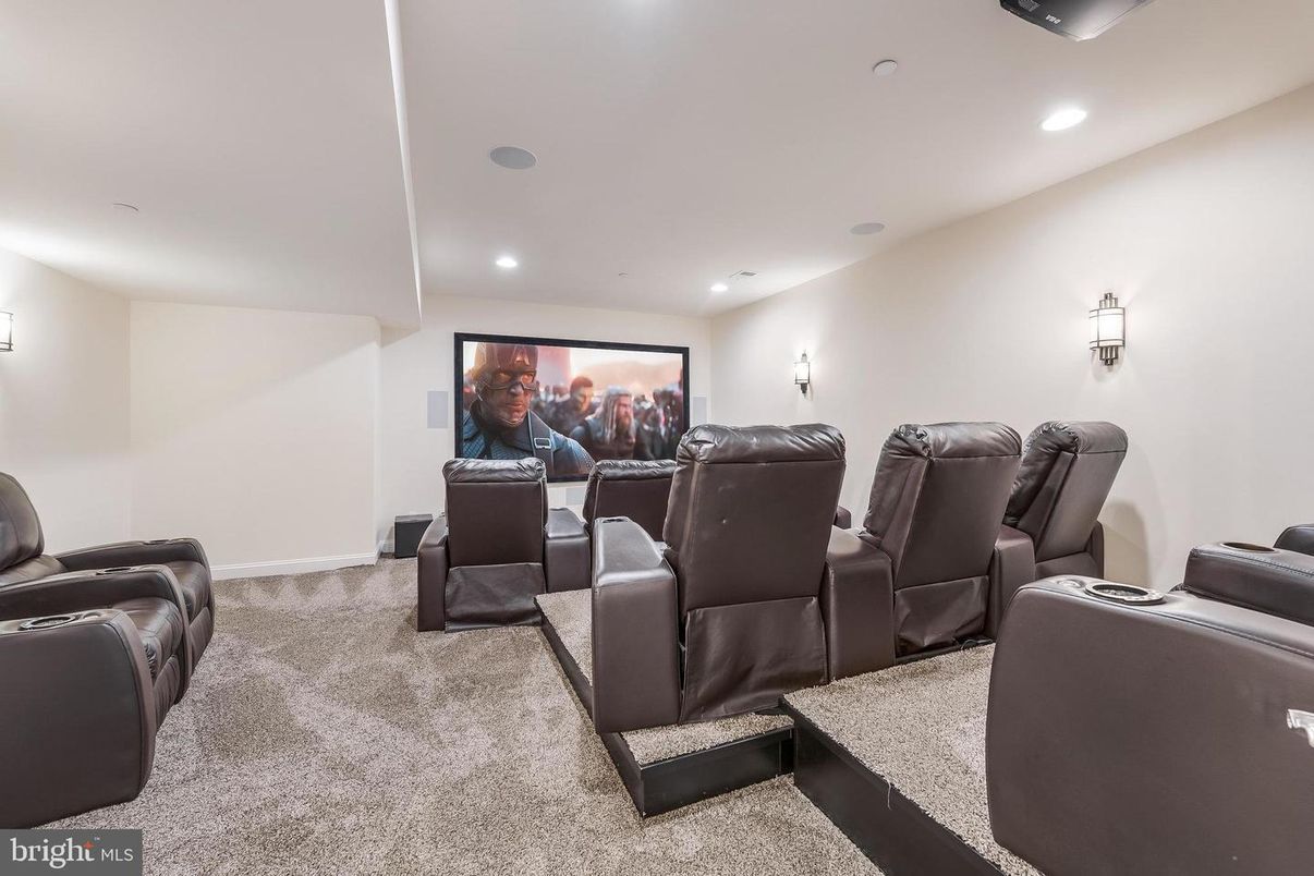 Home Theatre Room, Interior, Projection Screen, Recessed Lighting, Theatre Room