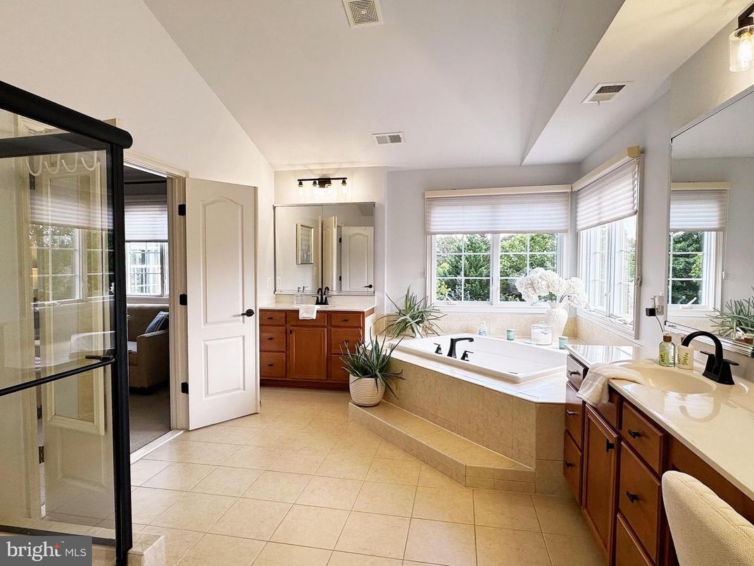 Bathroom, Dual Sink Vanities, Glass Shower, Interior