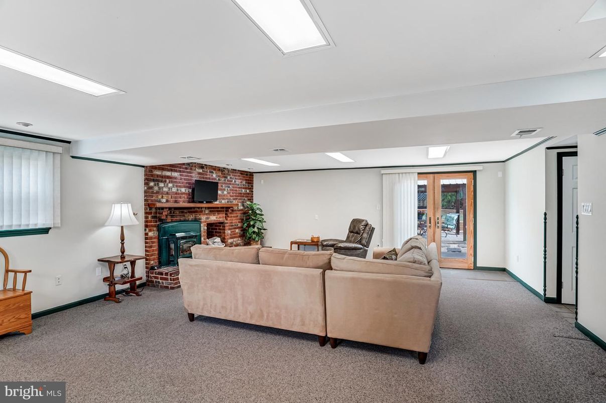 Fireplace, Interior, Living room, Recessed Lighting, Stone Walls