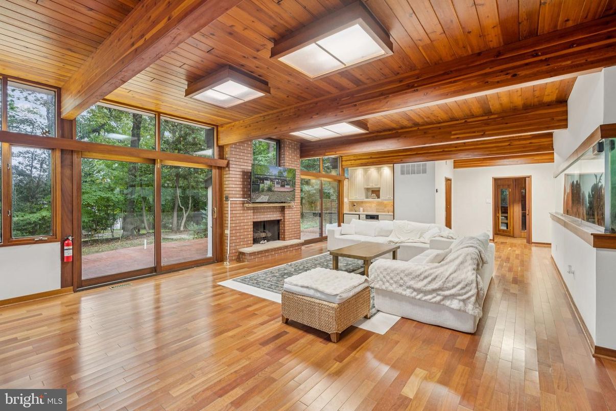 Fireplace, Interior, Living room, Wooden Beams, Wooden Ceilings, Wood Texture Flooring