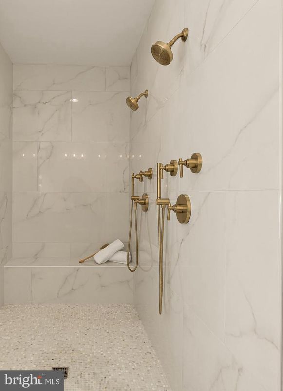 Bathroom, Interior, Marble Walls
