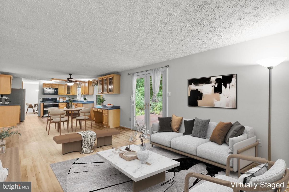 Dining room, Interior, Kitchen, Living room, Wood Texture Flooring