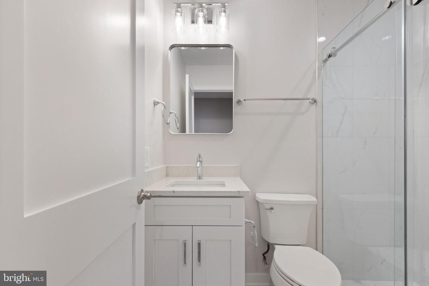 Bathroom, Glass Shower, Interior, Marble Walls