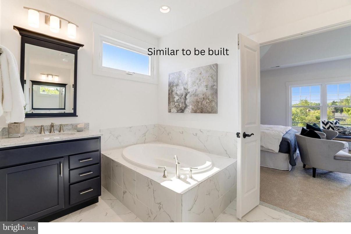 Bathroom, Interior, Marble, Recessed Lighting