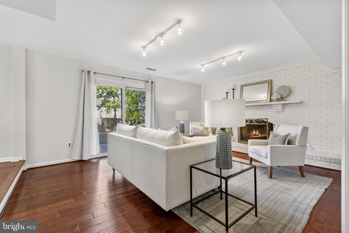 Fireplace, Interior, Living room, Stone Walls, Wood Texture Flooring