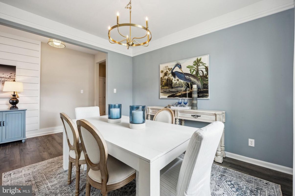 Chandelier, Dining room, Interior, Wood Texture Flooring