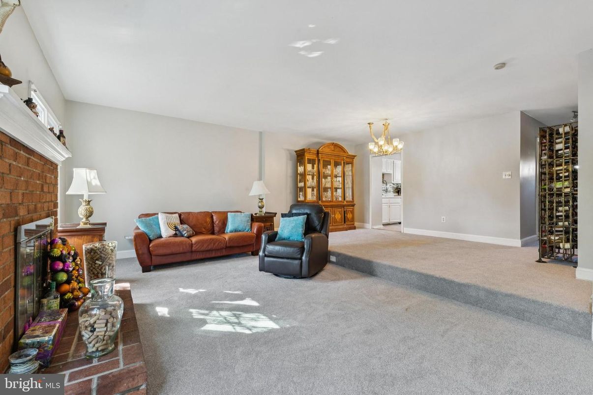 Chandelier, Interior, Living room, Stone Walls
