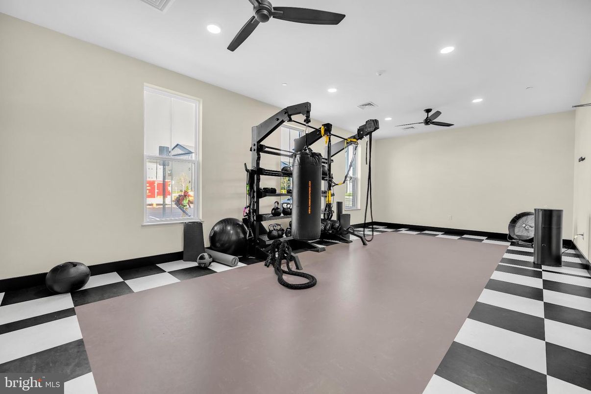 Fitness Equipment, Interior, Recessed Lighting