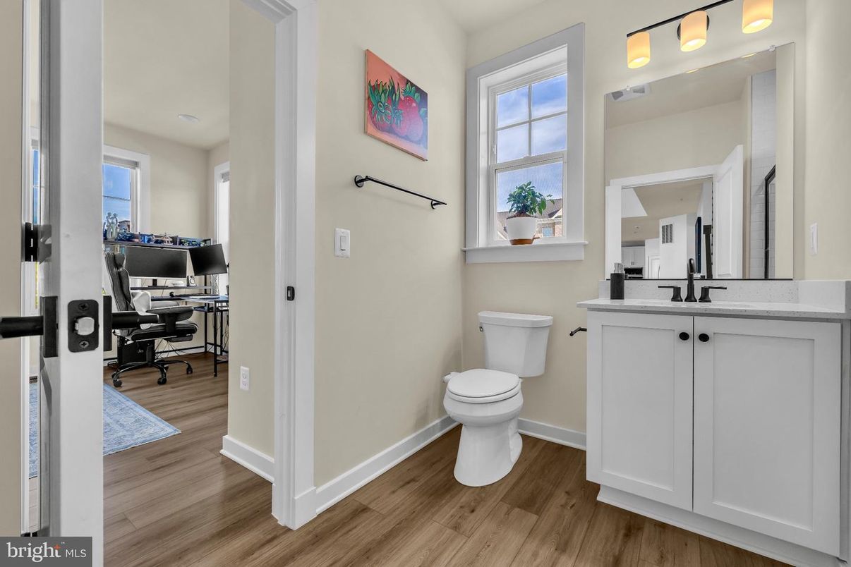 Bathroom, Home Office, Interior, Wood Texture Flooring